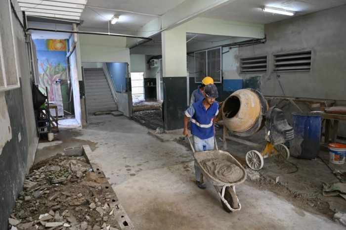 Obras na Emef Adilson Castro atingem 75% de progresso.