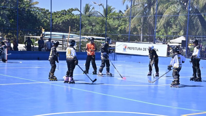 Um passo adiante para o esporte: Pazolini inaugura quadra de hóquei e patinação