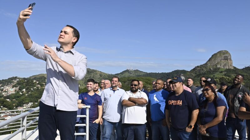 Pazolini realiza visita técnica às obras do novo Mirante de Santos Dumont, quadra e Parque Kids