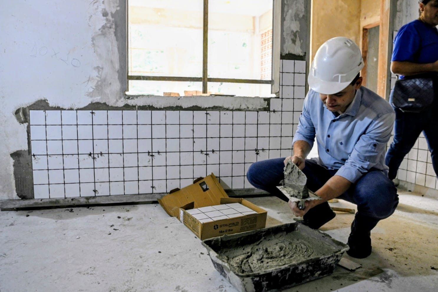 Pazolini visita obras da nova EMEF Irmã Jacinta, no Romão, obra aguardada a décadas pela comunidade