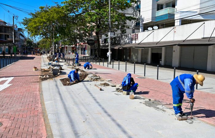 90% das Obras de Reurbanização da Rua da Lama em Jardim da Penha estão Finalizadas
